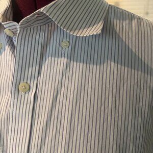 MADISON MEN'S BUTTON UP SHIRT SIZE XL LAVENDER PIN STRIPED SHIRT DRESS SHIRT